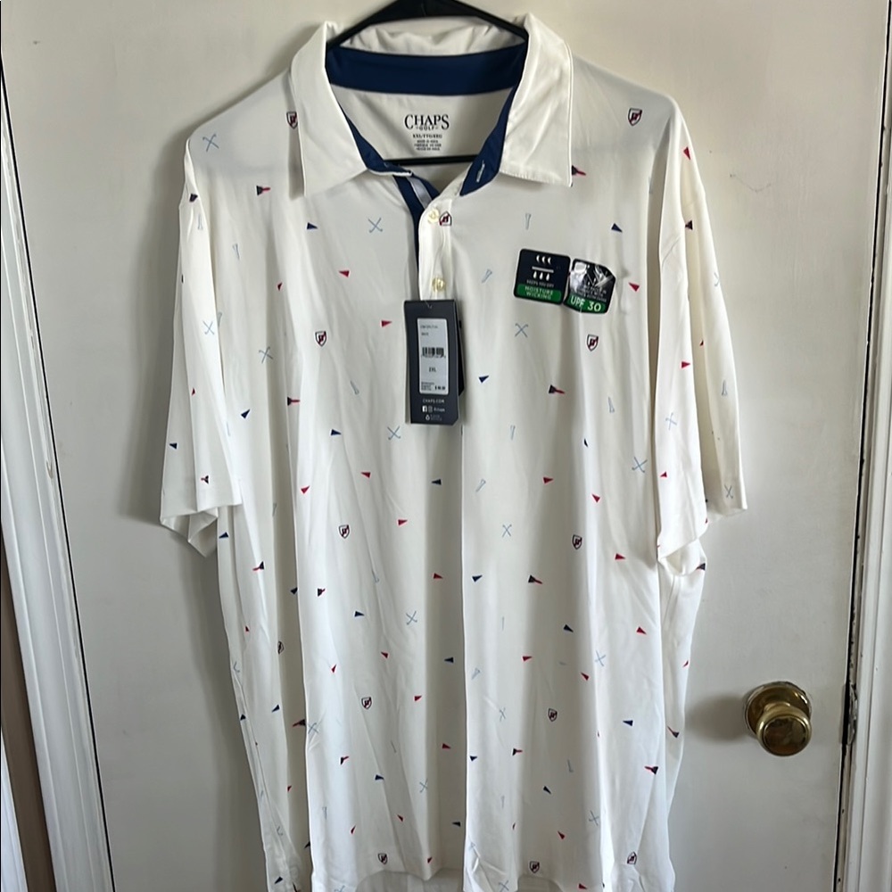 NWT Chaps White Polo Golf Shirt